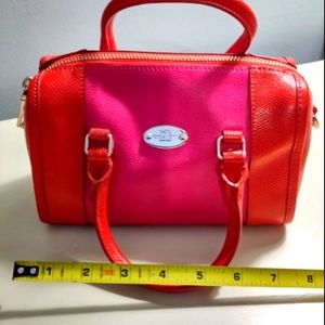 Coach multi color leather mini-bag